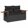 vidaXL Garden Sofa Set Black