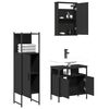 vidaXL Bathroom Furniture Set Black