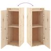 vidaXL TV Cabinet Set of 2 Natural pine wood Solid pine wood Medium