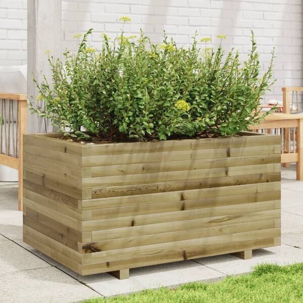 vidaXL Garden Planter Natural wood Vacuum pressure treated pinewood
