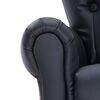 vidaXL Reclining Chair Black Faux leather, Cotton, Polyester, PVC Standard