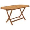 vidaXL Dining Set Natural Wood Solid Acacia Wood Medium Foldable