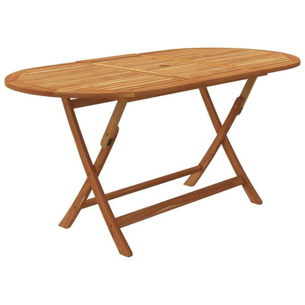 vidaXL Dining Set Natural Wood Solid Acacia Wood Medium Foldable