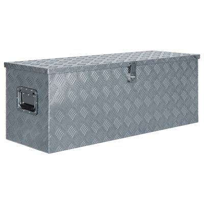 vidaXL Aluminum Box 43.5"x15.2"x15.7" Silver