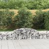 vidaXL Gabion Basket Set of 8 Silver Galvanized iron Standard Durable