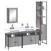 vidaXL Bathroom Furniture Set Grey Sonoma Engineered Wood Large