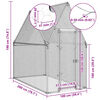 vidaXL Chicken Cage Silver Galvanized steel 78.7 x 39.4 x 74.8 in