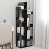 vidaXL Book Cabinet Black Engineered wood Height of 55.1 in Book Cabinet
