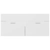 vidaXL Bathroom Furniture Set White and sonoma oak Engineered wood, acrylic