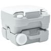 vidaXL Camping Toilet Manual Grey and White 16.34 x 14.37 x 11.81 in