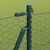 vidaXL Fence Post Green 82.02 x 4.92 ft (1.42 in mesh) Steel