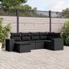 vidaXL Garden Sofa Set Black