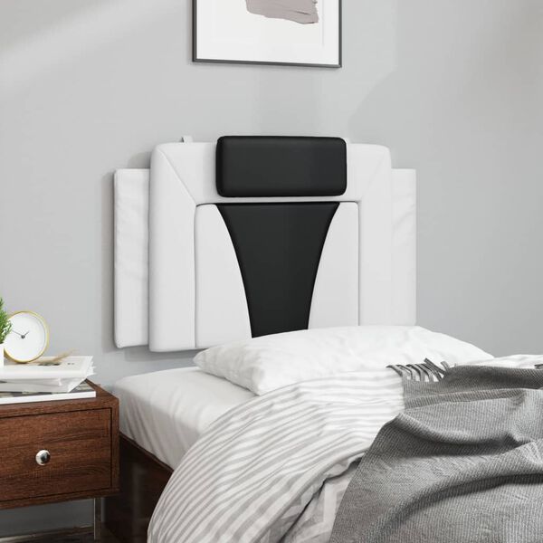 vidaXL Headboard Cushion White and black