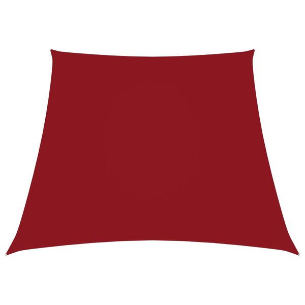 vidaXL Sunshade Sail Oxford Fabric Trapezium 2/4x9.8' Red
