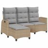 vidaXL Reclining Garden Sofa Beige