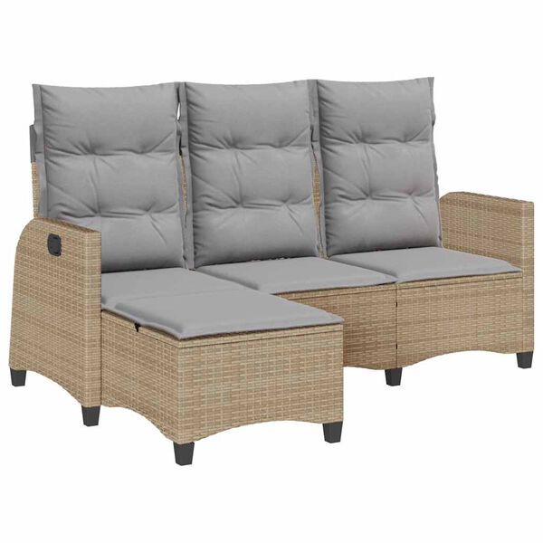 vidaXL Reclining Garden Sofa Beige