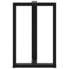 vidaXL Bar Table Leg Black Powder-coated steel Adjustable Levelers