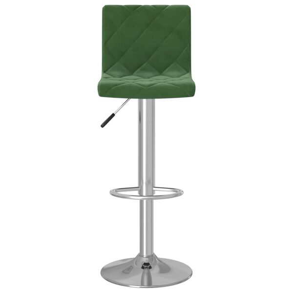 vidaXL Bar Stool Set of 2 Dark Green