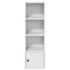 vidaXL Bookcase White Engineered wood 40.2 x 12.2 x 9.4 in Bookcase