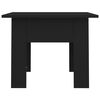 vidaXL Coffee Table Black Engineered Wood Medium Simple Coffee Table