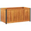 vidaXL Garden Planter Natural wood with black steel