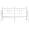 vidaXL Daybed Frame with Headboard White 29.5" x 74.8" Steel
