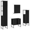 vidaXL Bathroom Cabinet Set Black