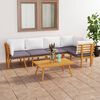 vidaXL Garden Lounge Set Dark grey, white