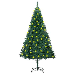 vidaXL Artificial Christmas Tree Green PVC, Steel 59.1 in