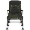 vidaXL Fishing Bedchair Camo and black Steel frame with 600D Oxford fabric