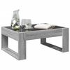 vidaXL Coffee Table Grey sonoma Engineered wood, glass Medium