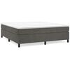 vidaXL Bed Frame Dark Gray Velvet, plywood, engineered wood