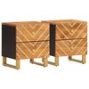 vidaXL Bedside Cabinet Set of 2 Brown and Black