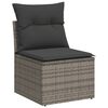 vidaXL Garden Sofa Set Grey Poly Rattan 5 Piece Set