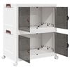 vidaXL Stackable Storage Box with Wheels 2-Tier 19.8 gal 25.2x15.7x29.9"