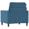 vidaXL Sofa Chair Blue Velvet, Metal, Foam Single Durable Sofa Chair