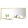 vidaXL Mirror White and Sonoma Oak Engineered wood, acrylic Wall mounting