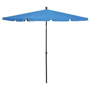 vidaXL Garden Parasol Azure Blue Polyester 82.7in x 55.1in Tiltable