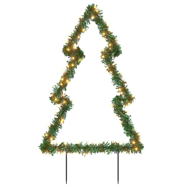 vidaXL Christmas Light Decoration Warm white, Black, Green Iron, PVC