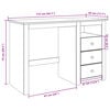 vidaXL Desk Honey Solid pine wood 44.1 x 17.7 x 29.5 in Desk