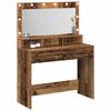 vidaXL Dressing Table with Shelf Old Wood 39.37 x 16.14 x 53.15 in