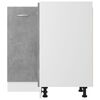vidaXL Corner Bottom Cabinet Concrete grey Engineered wood Medium