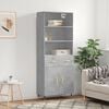 vidaXL Highboard Concrete Grey Engineered wood, Metal