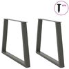 vidaXL Dining Table Leg Set of 2 Anthracite Powder-Coated Steel