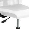 vidaXL Office Chair White Mesh Fabric, Faux Leather, Metal, Plywood