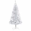 vidaXL Artificial Pre-lit Christmas Tree with Ball Set Silver 47.2" PET