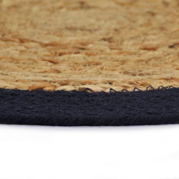 vidaXL Placemat Set of 4 Natural and Navy Blue Jute, Cotton Medium