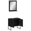 vidaXL Bathroom Cabinet Set Black