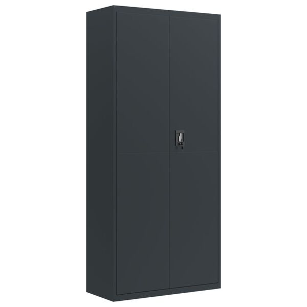vidaXL File Cabinet Anthracite Powder-coated steel Extra Tall