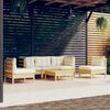 vidaXL Garden Lounge Set Cream Solid pinewood Medium Modular